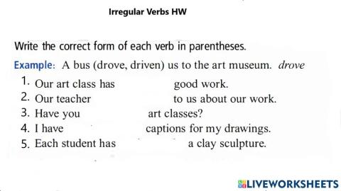 Irregular Verbs