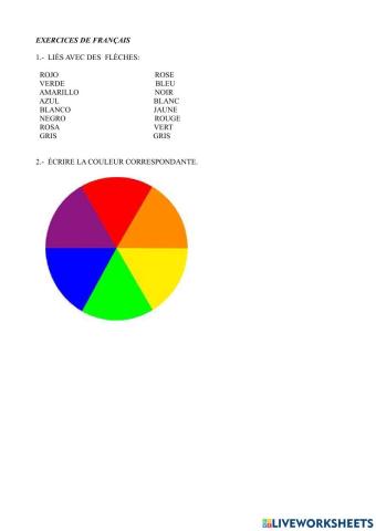 Les couleurs en français