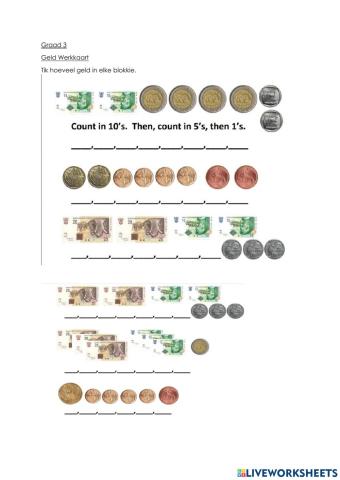 Week 3 Les 2 Geld Werkkaart