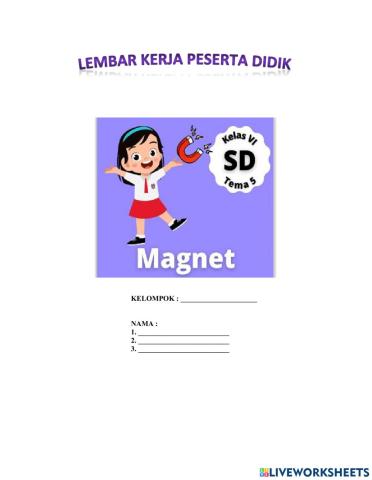 Liveworksheet Kelas 6 Materi Magnet