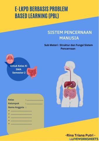 E-LKPD Sistem Pencernaan