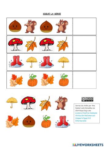 Series de otoño para educación infantil