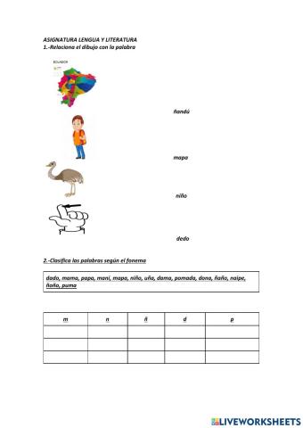 Evaluación Lengua y Literatura