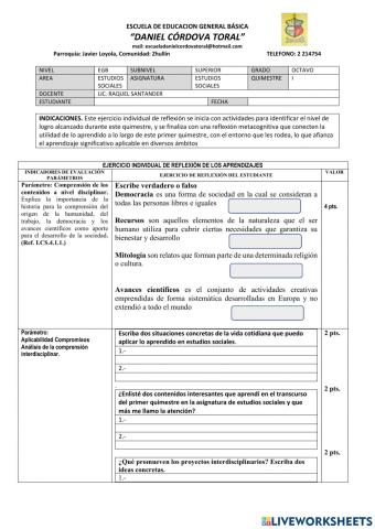 Examen de estudios sociales ac