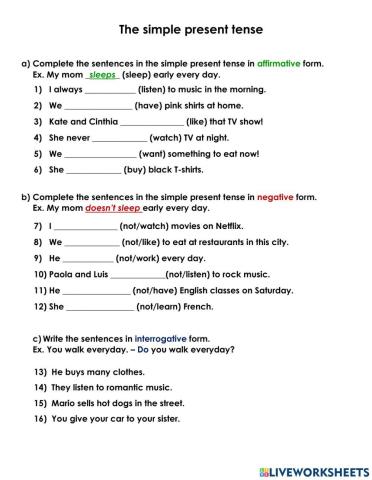 Simple Present Tense