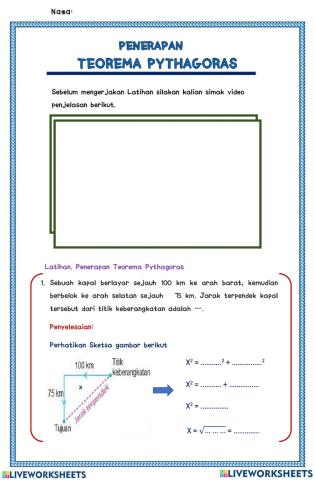 Menerapkan Teorema Pythagoras untuk Menyelesaikan Masalah