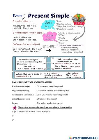 Simple present tense