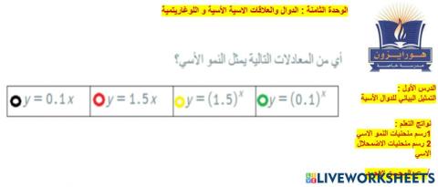 الدوال الاسية 1