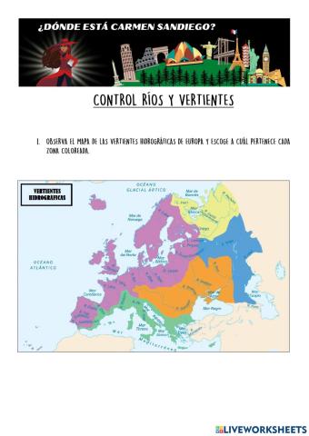 Ríos y vertientes de europa