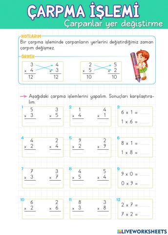 Çarpma İşlemi