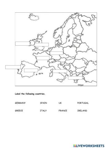 Political map of Europe