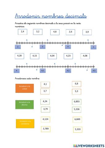 Arrodonir nombres decimals