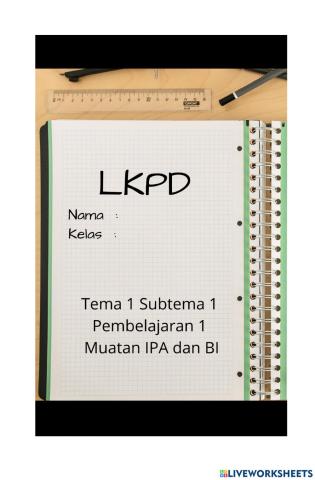 LKPD Pembelajaran 1 tema 1 subtema 1 kelas 5