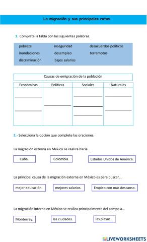 La migración y sus principales rutas