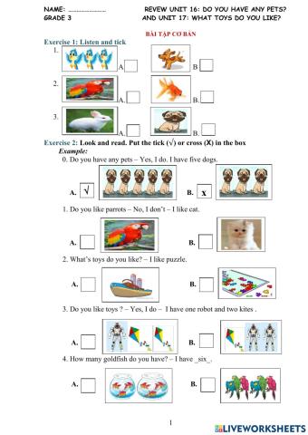 Grade 3 Review 16 and unit 17