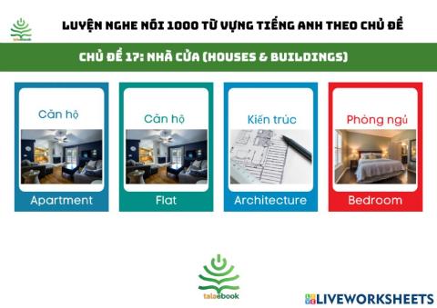 Tự luyện nghe nói 1000 từ vựng tiếng Anh thông dụng