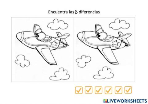 Diferencias avión animado