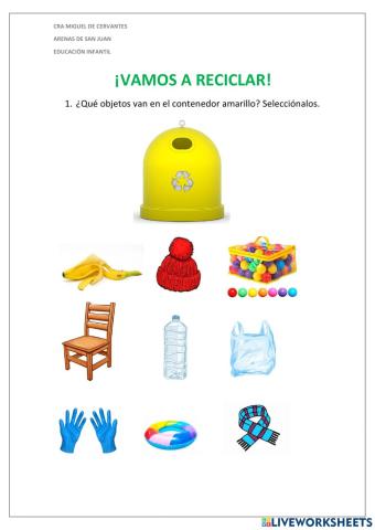 ¡Vamos a reciclar!