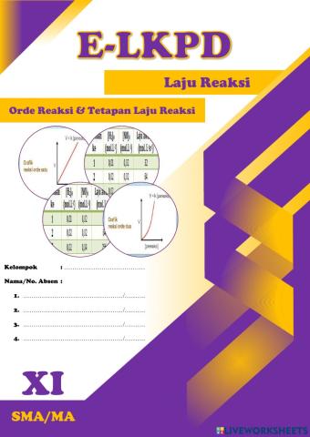 E-LKPD Laju Reaksi (Orde Reaksi & Tetapan Laju Reaksi)