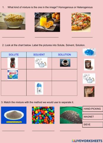 Mixtures and Solutions