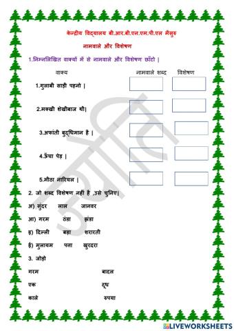 संज्ञा -विशेषण