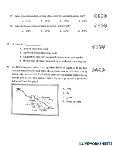 Pre-Test No. 1 - Science 6 p.2