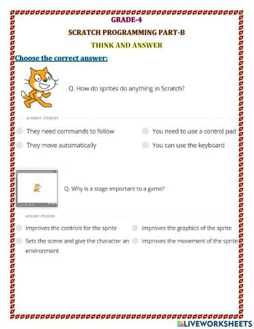 Scratch Programming - PART B