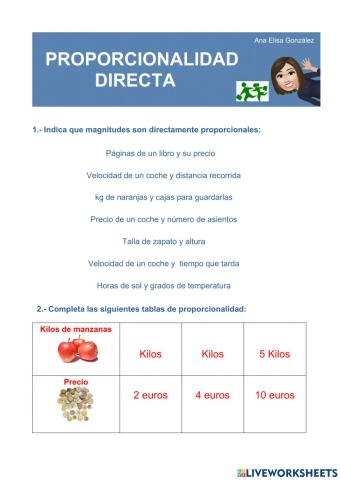 Proporcionalidad directa