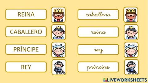 Vocabulario personajes castillos