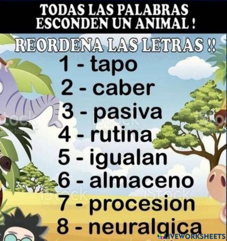 Encuentra el animal escondido