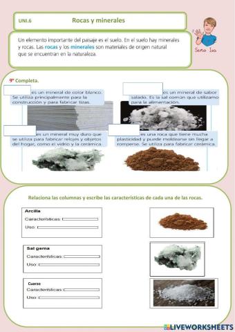 Rocas y minerales