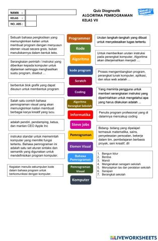 Soal Diagnostik Algoritma Pemrograman