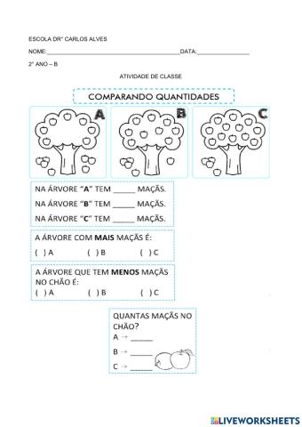 Comparando quantidades