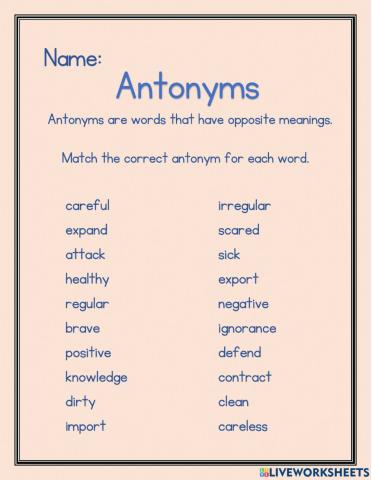 Antonyms