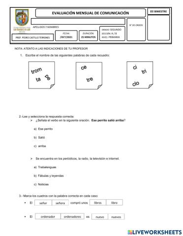 Evaluación de comunicación