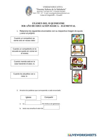 Examen del ii quimestre