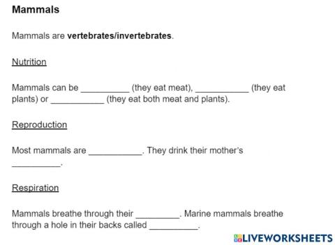 Mammals