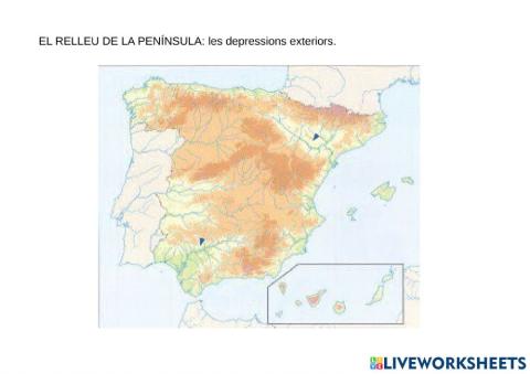 El relleu de la Península: depressions exteriors.