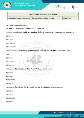 Examen final septimo