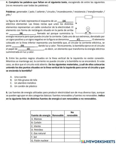 Prueba CAM 6º 2: Competencias básicas ciencias y tecnología 4-6