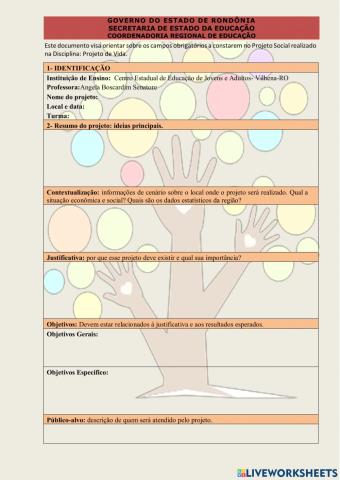 Projeto Social- Modelo