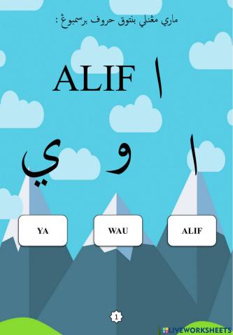 Jawi : Bentuk Huruf Bersambung : 01. Alif (2022)