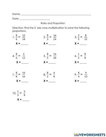 Ratio and Proportion