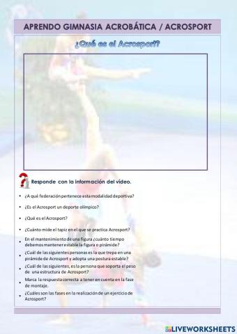 Acrosport para 5º y 6º de primaria