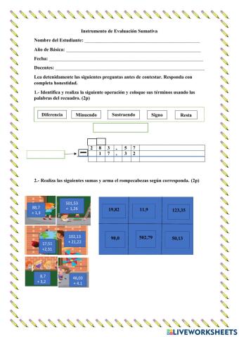 Operaciones Matemáticas