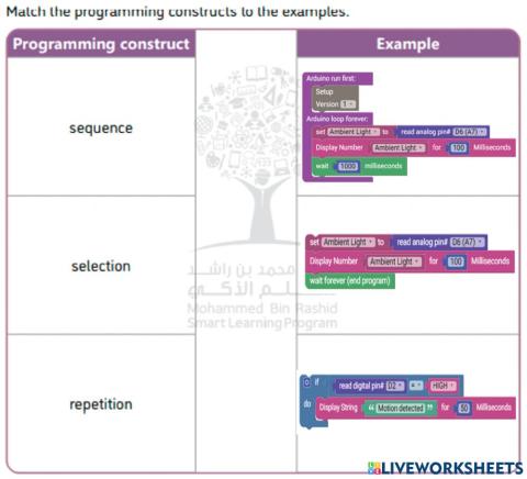 Match programming construct