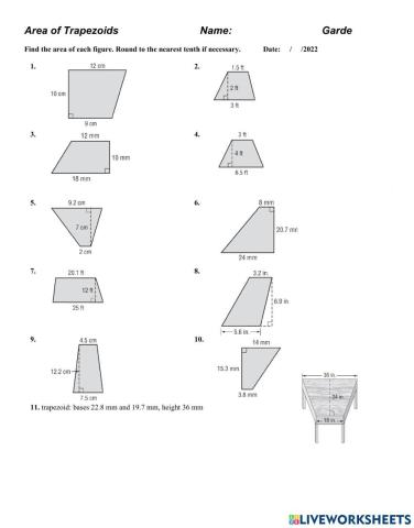 9.3 Area of trapezoid