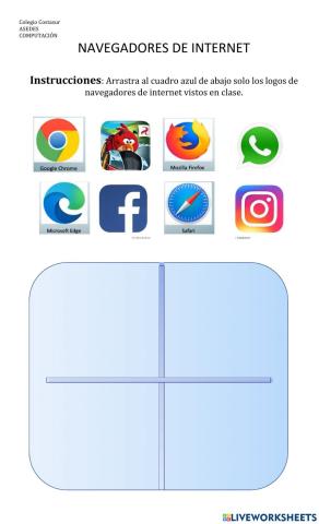 Ejercicio interactivo sobre navegadores de internet