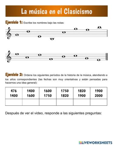 La música en el Clasicismo