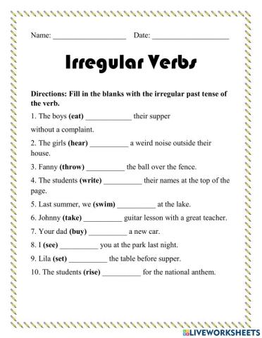 Irregular Verb